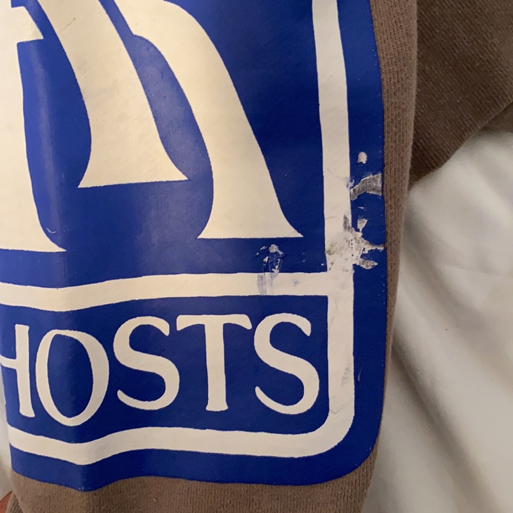 I Feel Ghosts Brown Graphic Sweatshirt with Red Heart - Picture 5 of 5